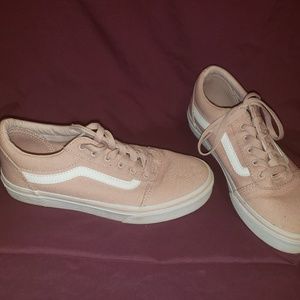 Cute dusty pink girls canvas old skool vans